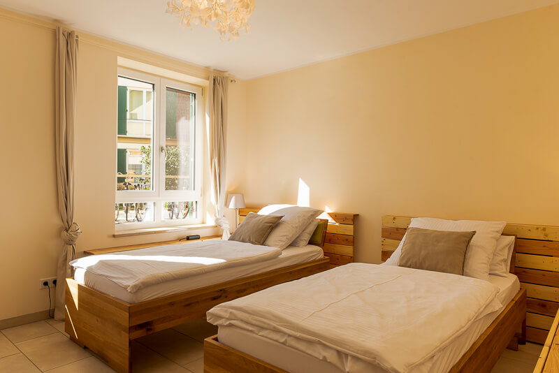 Ferienwohnung Apfel Schlafzimmer