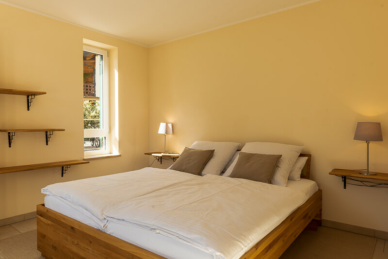 Ferienwohnung Apfel Schlafzimmer