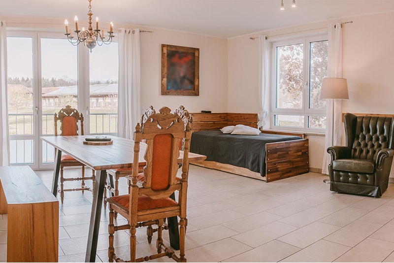 Ferienwohnung Eiche Wohnzimmer