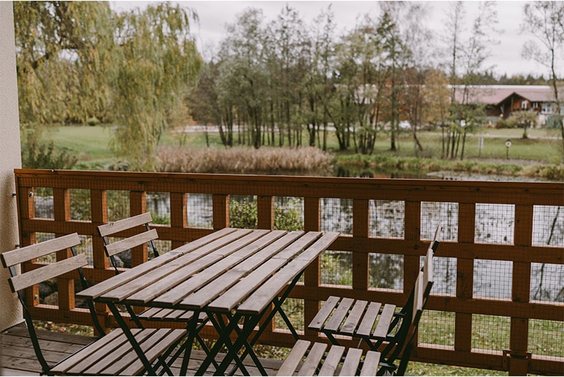 Ferienwohnung Esche Balkon