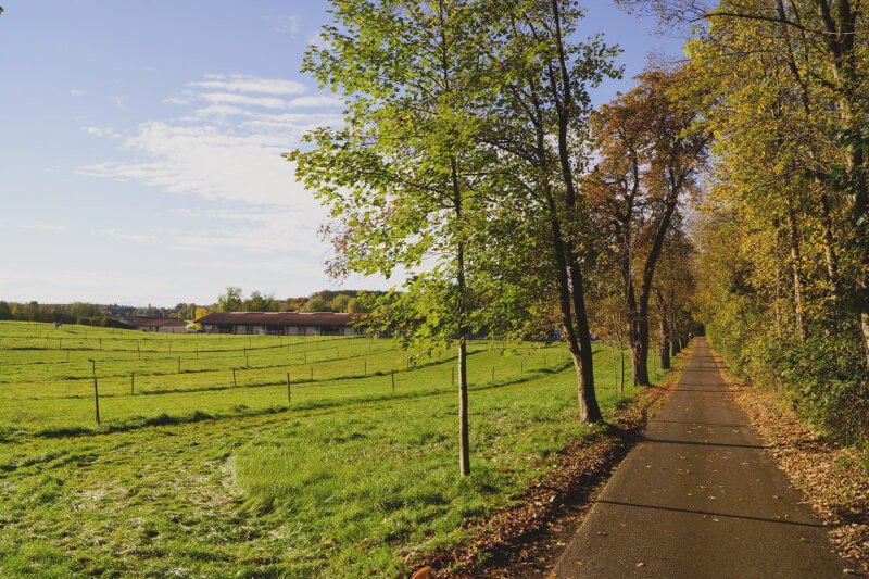 hiking trail to gut mischenried near munich